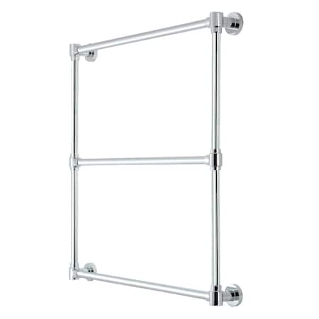 Kingston Brass 30" x 32" Wall Mount Towel Rack, Polished Chrome DTM323031